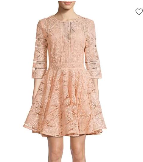  Maje Rilpiza Lace 蕾丝喇叭连衣裙 357加元（2色），原价 565加元，包邮