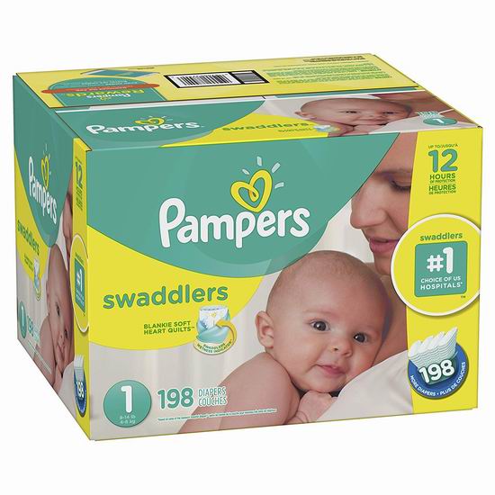  Pampers 帮宝适 Swaddlers 婴幼儿尿不湿/纸尿裤（Size 1-6） 35.42加元包邮！Prime会员降为29.82加元包邮！