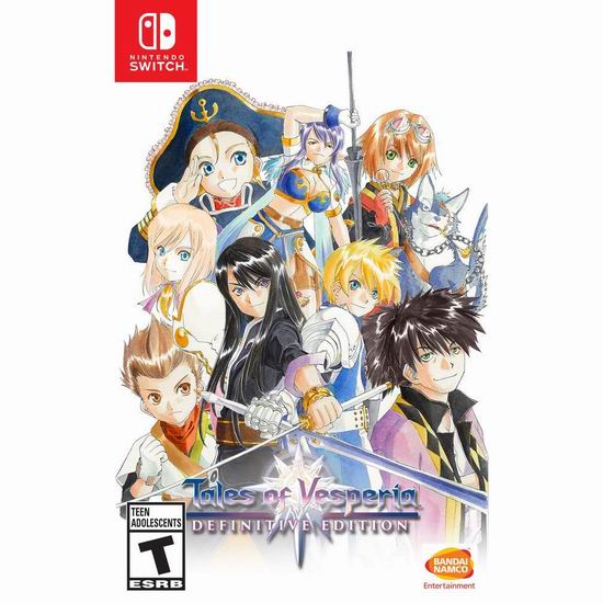  历史新低！《Tales of Vesperia Definitive Edition 薄暮传说：终极版》Nintendo Switch版视频游戏4.6折 29.99加元！