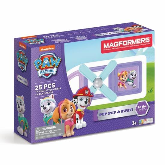  超级白菜！Magformers Nickelodeon  狗狗巡逻队 百变提拉 磁力积木（25pcs）1.6折 10.82加元清仓！