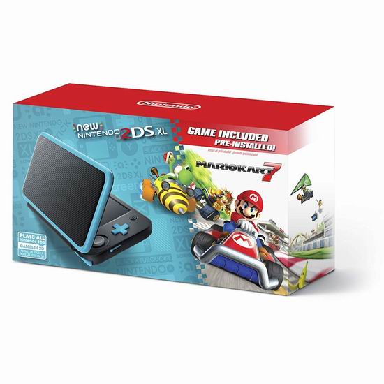  历史新低！New Nintendo 任天堂 2DS XL 掌上游戏机 169.99加元包邮！预装《马里奥赛车7》！3色可选！