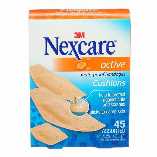  3M Nexcare Active Foam 创可贴（45张）6.7折 3.27加元！