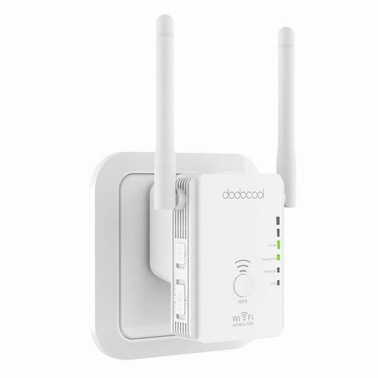  历史新低！dodocool N300 300Mbps 通用无线wifi信号延伸/中继器 14.39加元！