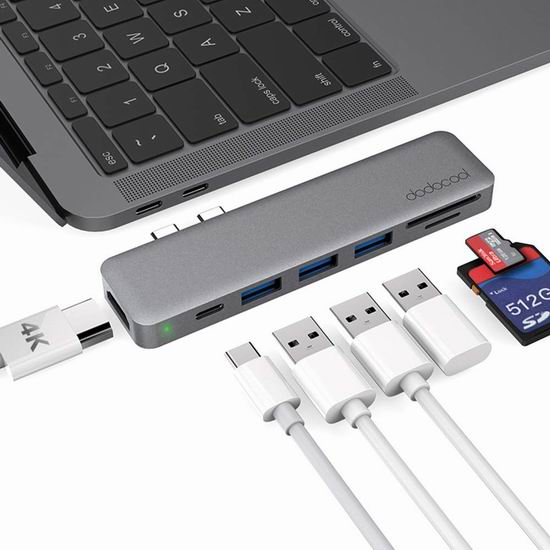  独家：历史新低！dodocool MacBook Pro 专用 USB C 七合一集线器3.6折 32.49加元包邮！