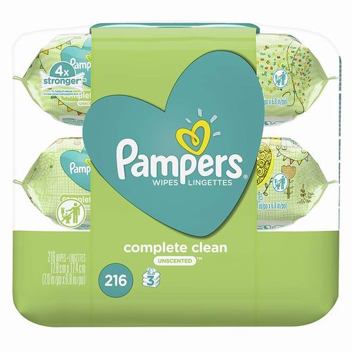  Pampers 帮宝适低过敏婴儿湿巾 216张 5.54加元，原价 8.57加元
