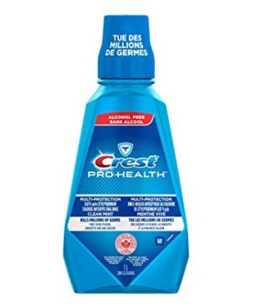  白菜价！Crest Pro-Health薄荷味漱口水1升 3.99加元（原价 6.99加元），多种口味可选