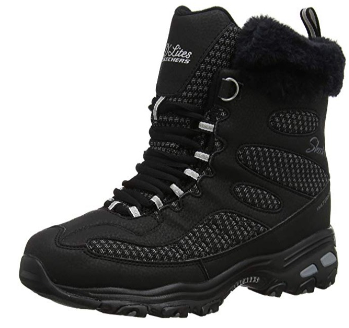  Skechers D'lites女士防水雪地靴 70.19加元（6.5码），原价 125加元