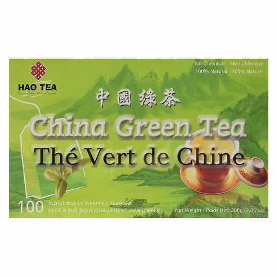  Hao Tea OS40022S China Green Tea 中国绿茶（100包） 2.98加元！