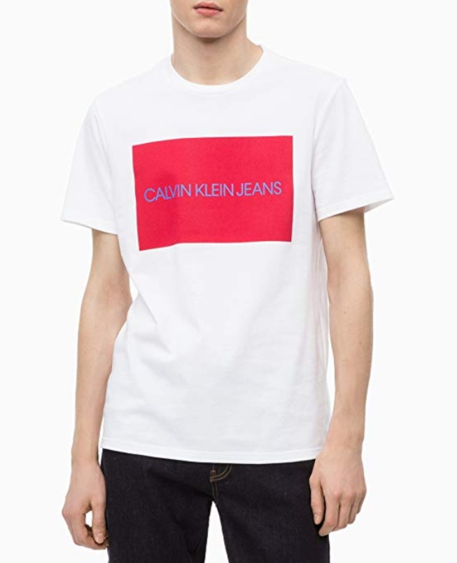  Calvin Klein Institutional 男士Logo T恤 13.26加元，原价 21.69加元