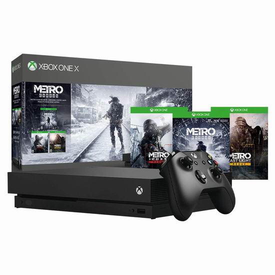  历史新低！Xbox One X 1TB家庭娱乐游戏机+《Metro Saga 地铁：逃离》套装 379.99加元包邮！