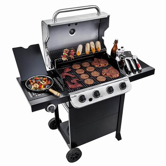  历史新低！Char-Broil 463376017 Performance 475 4炉头+边炉不锈钢燃气BBQ烧烤炉 259.99加元包邮！