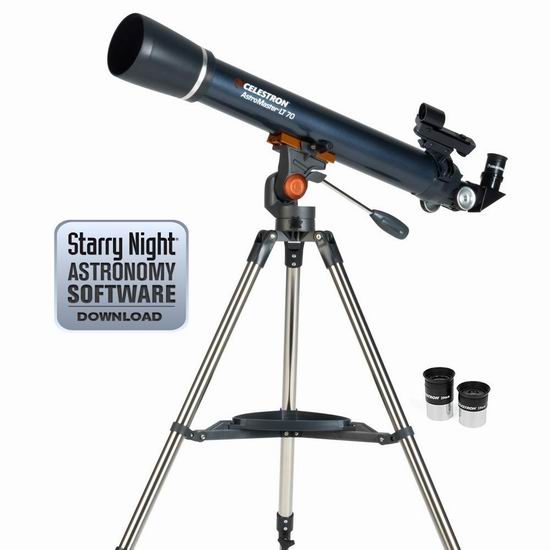  历史新低！Celestron 星特朗 Astro Master LT 70AZ 天文望远镜5.2折 110.28加元包邮！