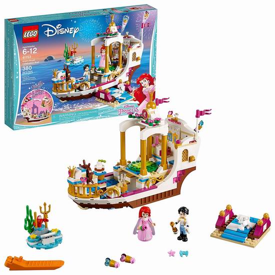  历史新低！LEGO 乐高 41153 迪士尼 美人鱼爱丽儿的皇家庆典船（380pcs）6折 39加元包邮！
