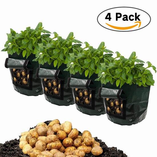  Frideko 7加仑 土豆/番茄/洋葱/胡萝卜 种植袋4件套 14.44加元限量特卖！