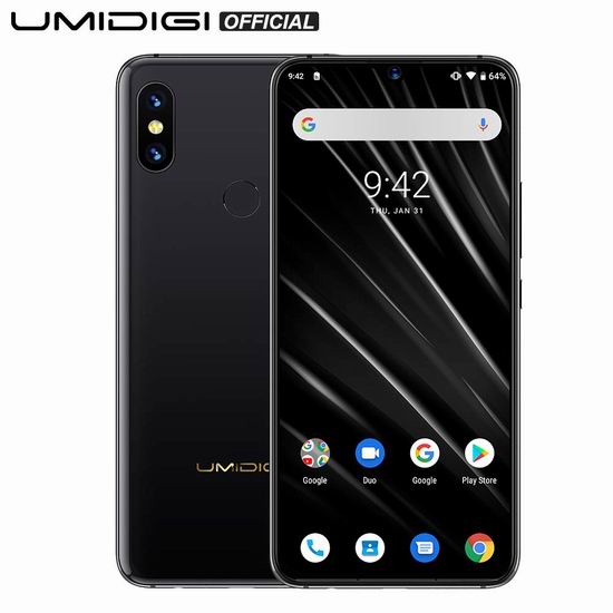  UMIDIGI 优米 S3 PRO 旗舰级 6.3英寸 陶瓷黑 水滴屏 双后摄 解锁版智能手机 280.49加元限量特卖并包邮！