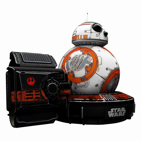  历史新低！Sphero R001SRW 星球大战 战斗版 BB-8 机器人+原力腕带套装4.3折 108.79加元包邮！