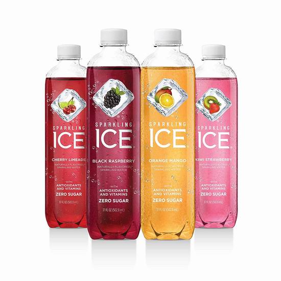  Sparkling Ice 高颜值 零热量 水果口味汽水/苏打水（503ml x 12瓶）6.7折 12加元！2款可选！