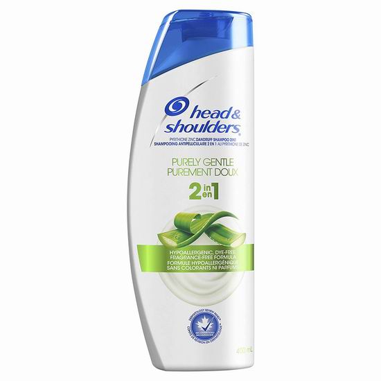  历史新低！Head and Shoulders 海飞丝 Purely Gentle 洗护2合1 怡神冰凉型 去屑洗发水（400ml）4.5折 2.85加元！