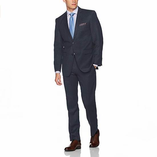  白菜价！历史新低！Perry Ellis Pinstripe 男式修身西服套装3.3折 51.18加元包邮！