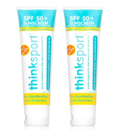  Thinksport 儿童安全户外防物理晒霜 SPF 50+ 3盎司×2支 34.95加元+包邮！