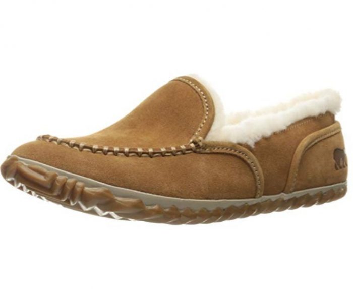  Sorel Tremblant Moc 绒面+羊毛混纺衬里保暖拖鞋 34.45加元，原价 103.52加元