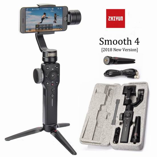  Zhiyun 智云 Smooth 4 手持三轴云台稳定器 109.99加元包邮！