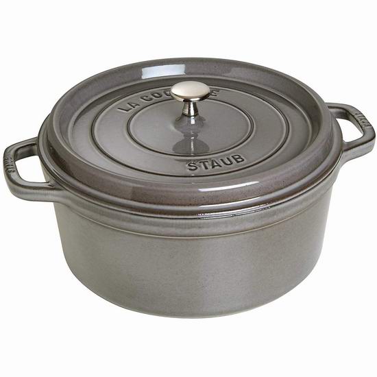  法国国宝 Staub 5.5夸脱 圆形珐琅铸铁锅 229.99加元限量特卖并包邮！