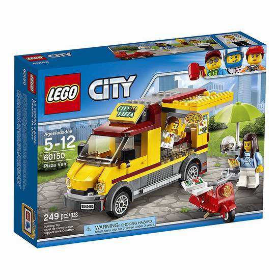  LEGO 乐高 60150 城市系列 披萨售卖车（249pcs）6.7折 16.86加元！
