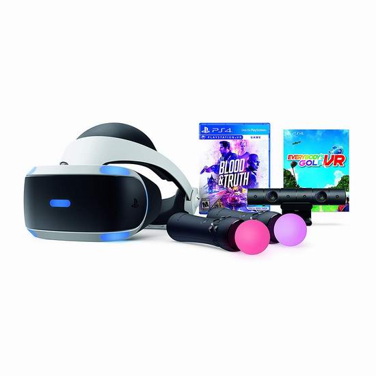  历史新低！PlayStation VR头显 + PS4体感摄像头 + 2 动态控制器 + 《鲜血与真相》 +《全民高尔夫》超值套装 319.95加元包邮！