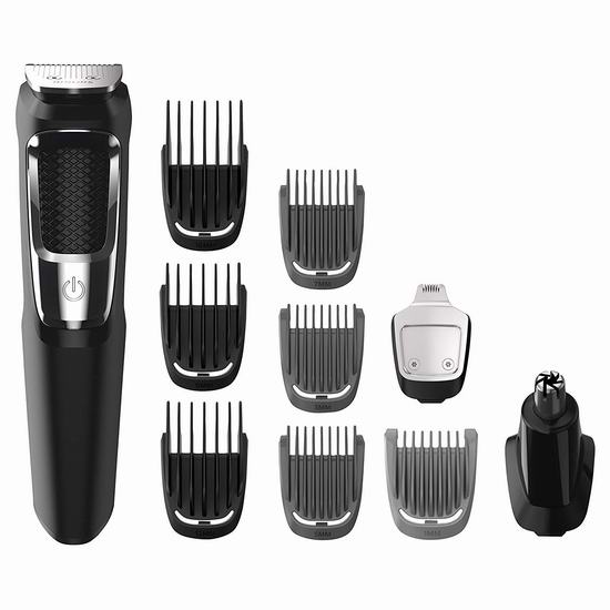  Philips 飞利浦 MG3750/10 Multigroom Series 3000 男士多功能 头发/胡须 造型修剪器 24.96加元！
