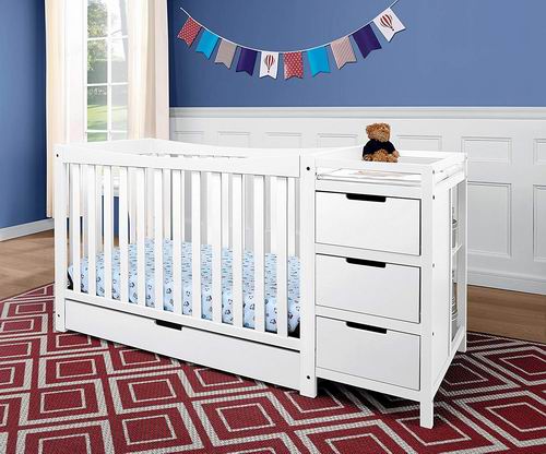  Graco Remi 四合一成长型婴儿床+收纳柜/换尿布台 359.99加元（2色），原价 518加元，包邮