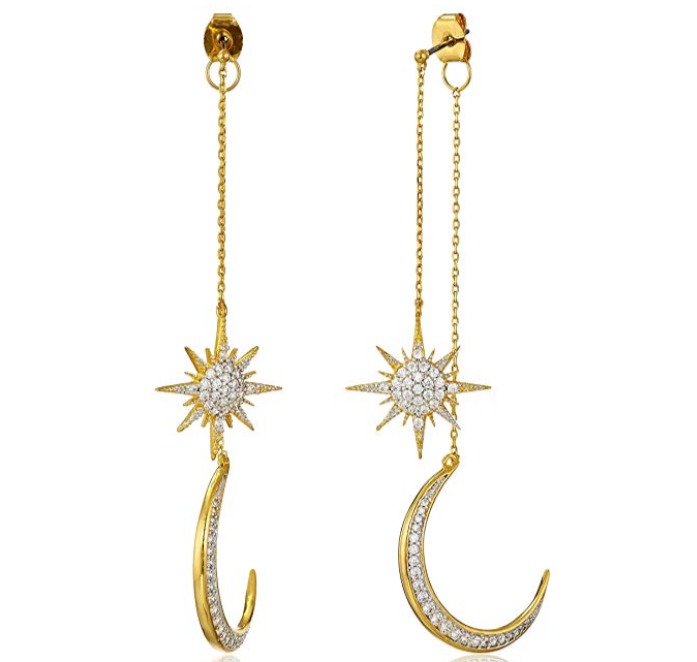  Noir Jewelry 太阳月亮耳环 22.74加元，原价 68.64加元