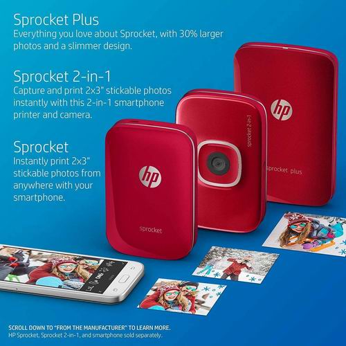  HP Sprocket Plus便携式自拍伴侣 口袋照片打印机 119.99加元，原价 199.99加元，包邮