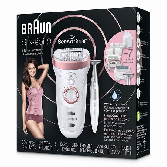  Braun 德国博朗 Silk-épil 9 Epilierer 9/890 高端 超敏感 干湿两用脱毛仪6.8折 129.99加元（原价 189.94加元）