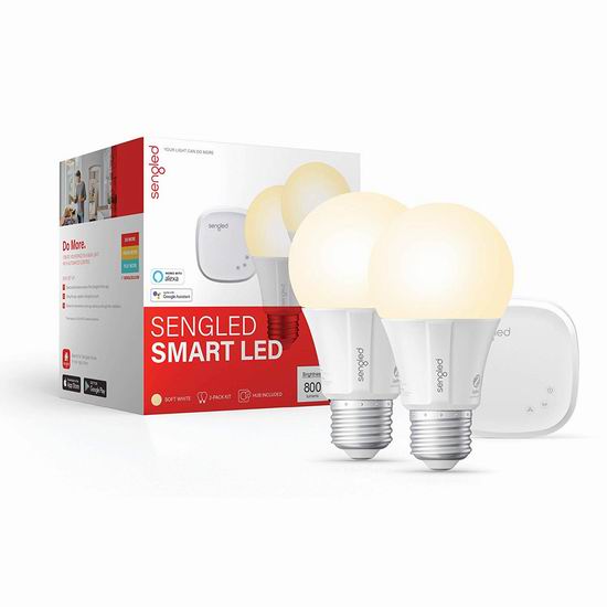  历史新低！Sengled A19 60瓦等效 软白色LED智能灯泡2+1超值套装3.2折 16.13加元清仓！