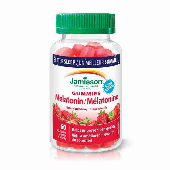  Jamieson 健美生 Melatonin 褪黑素软糖（2.5毫克 x 60片）4.19加元（官网原价 12.99加元）