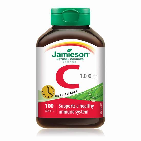  历史最低价！Jamieson 健美生 Vitamin C 维生素C 长效缓释片（1,000 mg x 100片） 8.49加元！