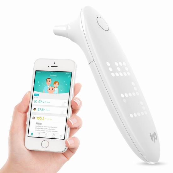  历史新低！BONGMI Earmo 红外感应 蓝牙智能体温计3.5折 15.99加元清仓！