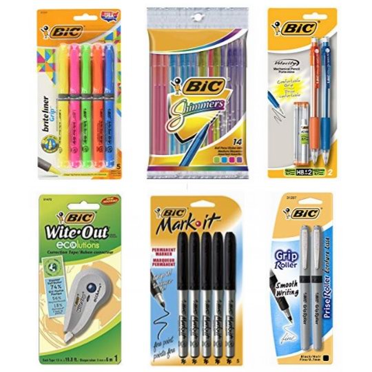  金盒头条：精选 BIC 马克笔、签字笔、原子笔、修正带、修正液、笔芯等6折起！低至7.4加元！