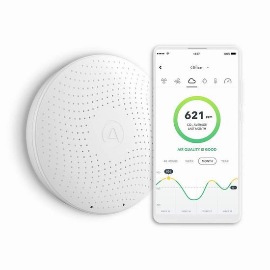  居家健康卫士 Airthings Wave Plus 智能空气质量检测仪6.6折 219.98加元包邮！