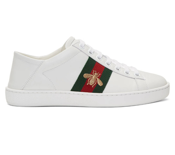  Gucci 小蜜蜂小白鞋/穆勒鞋 595加元，原价 740加元，包邮