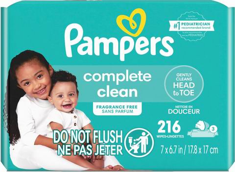 Pampers 帮宝适低过敏婴儿湿巾 216张 7.59加元（原价 9.99加元）！2款可选
