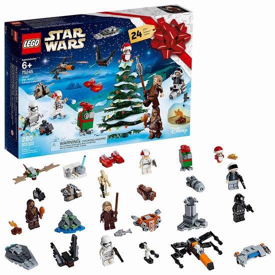  新品 LEGO 乐高 75245 星球大战 2019圣诞倒数日历（280pcs）8折 39.99加元包邮！