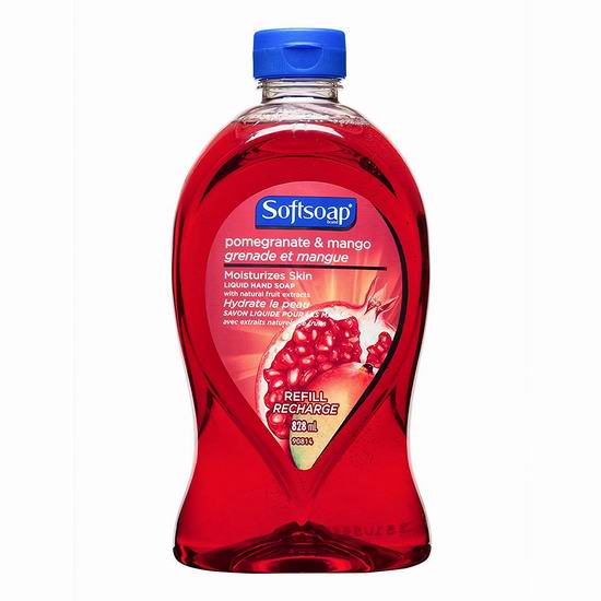  历史新低！Softsoap 水果味洗手液（828ml）3.9折 1.97加元！5种香味可选！