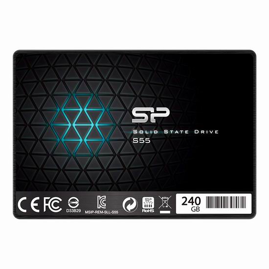  历史新低！Silicon Power 240GB SSD 3D NAND S55 固态硬盘2.5折 39.52加元！