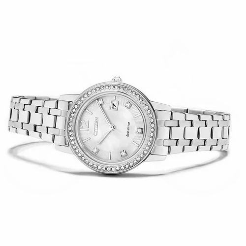  Citizen 西铁城 FE1180-57D 施华洛世奇水晶 太阳能 女式腕表/手表3.3折 133加元包邮！仅限今日！