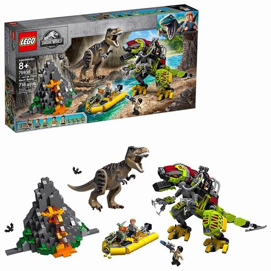  历史新低！LEGO 乐高 75938 侏罗纪世界 霸王龙大战机甲恐龙（716pcs） 99.99加元包邮！