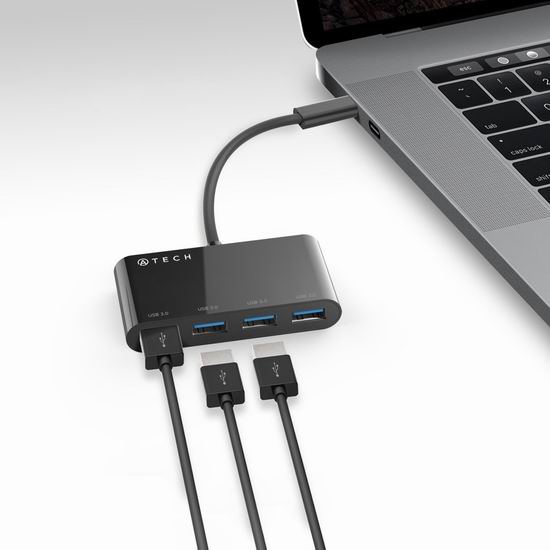  白菜价！历史新低！ATECH USB-C to USB 3.0 4口USB集线器1折 5.99加元清仓！