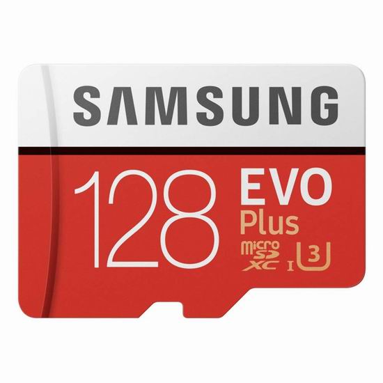  Samsung 三星 EMB-MC128GA/APC EVO Plus MicroSD 128GB闪存卡 26.47加元限量特卖！送SD转换卡！