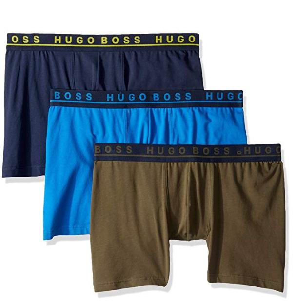  Hugo Boss男士纯棉弹力平角内裤3件装 24.55加元起 ，原价 56.21加元